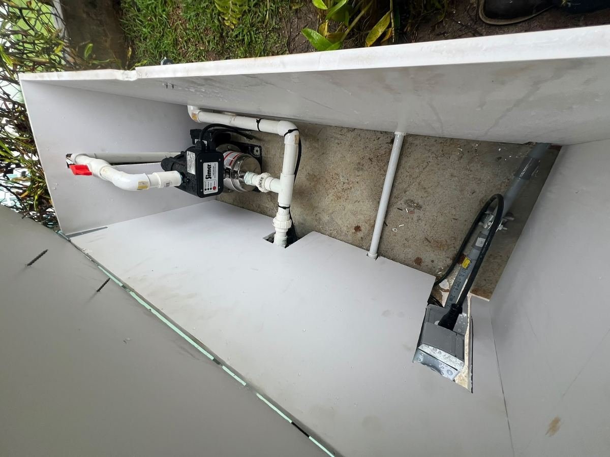 Bomba de agua instalada