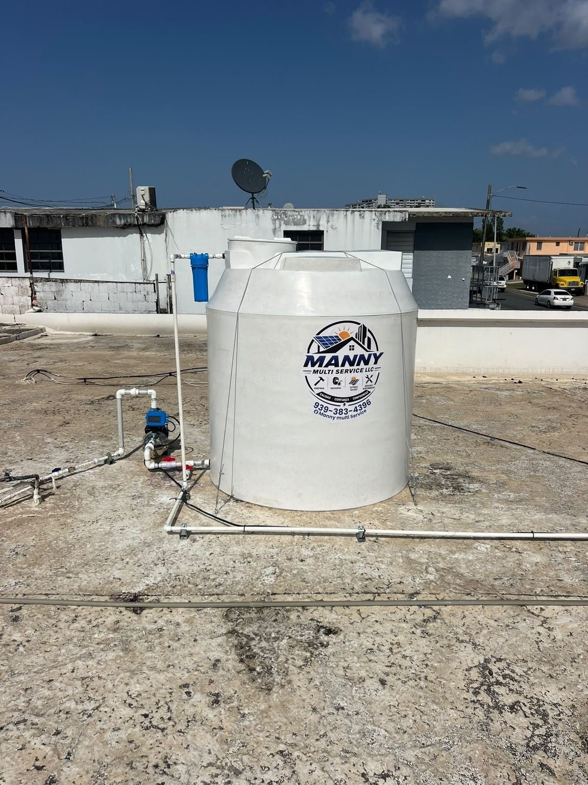 Cisterna instalada